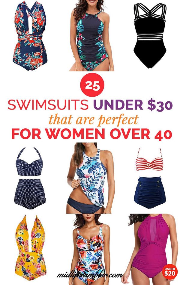25 Swimsuits Under $30 that are Perfect for Women Over 40 – Midlife Rambler